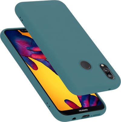 Cadorabo Hoesje geschikt voor Huawei P20 LITE 2018 / NOVA 3E in LIQUID GROEN - Beschermhoes gemaakt van flexibel TPU silicone Case Cover