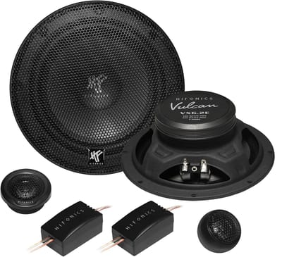 Hifonics VX6.2E - Autospeakers - 16,5cm Composet met losse tweeters - 2 weg luidsprekers - 200watt - goedkope speakers