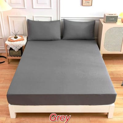 Nieuwe Aankomst 15 Kleuren Elastisch Hoeslaken 12 Inch Diepe Zakken Geborsteld Microvezel Matrasovertrekken Set Twin Full Queen King Size 2xPillowcases grijs