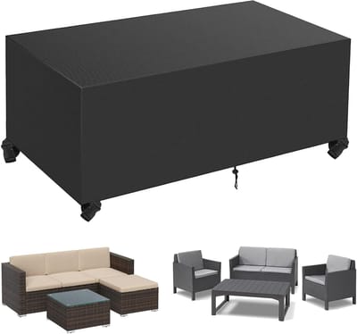 Ynkkvre - hoes - hoes tuinset rechthoekig 150x90x75cm - waterdichte UV-bestendige 420D oxford beschermhoes - meubelhoes voor tuinmeubilair