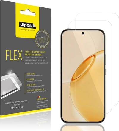dipos – 2x Beschermfolie geschikt voor Realme 16 Pro Plus 5G | 3D Full Cover Screenprotector | 100% Passend