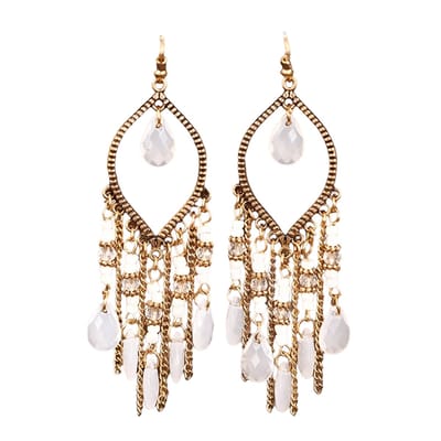 Aramat Jewels | Oorhangers | Goudkleurige Boho Oorhangers - Druppelvormig - RVS Haakje | | | |20mm | Staal | Volwassenen | Verkleurd niet