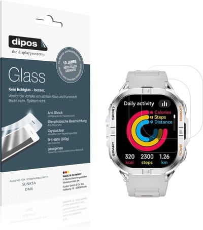 dipos – 2x Pantserfolie geschikt voor SUNKTA DM6 | 9H Screenprotector