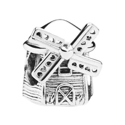 Fler® | Bedel | Past op populaire bedelarmbanden (standaard - 3mm) | Windmolen Bedel | Hangbedel Charm | 925 sterling zilver | Valentijnsdag Cadeau | Sinterklaas kado | Kerstcadeau | Verjaardagsgeschenk | Vriendschap