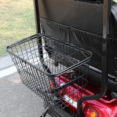 Achtermand Beugel voor Scootmobiel - Stabiele en Betrouwbare Ijzeren Beugel - Directe Vervanging voor Scooter met Montage voor Modificaties 32x21cm （Geen mandje）