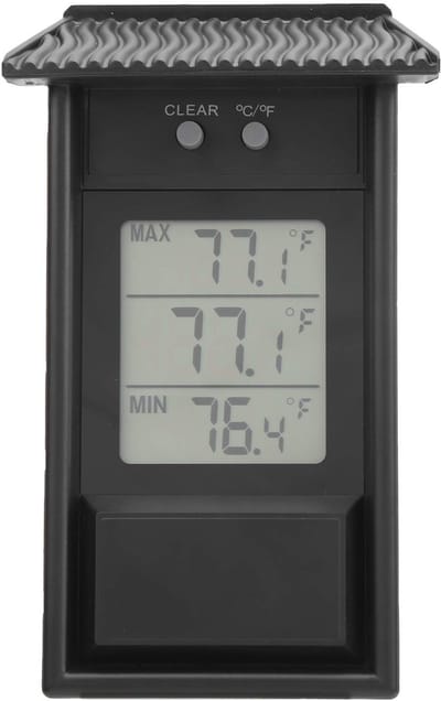 Dailygoods - Digitale Thermometer - Buiten Temperatuurmeter - Groot Display - Waterdichte Tuinthermometer - Max-Min Functie - Geschikt voor Tuin en Ka...