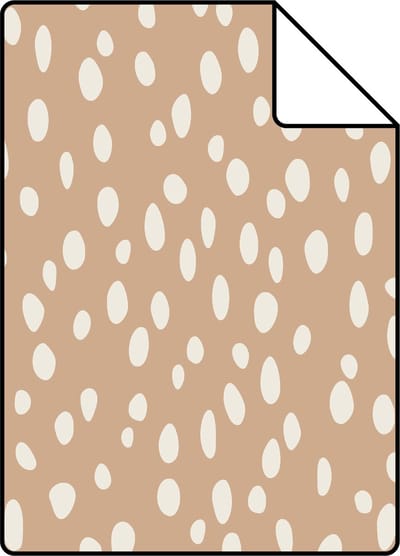 Proefstaal ESTAhome behang stippen licht terracotta - 26.5 x 21 cm - 139555-S
