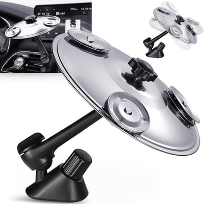 Autocrashbekken met 3 paar kleine bellen - Autocrashbekken - Handgeklapte percussiebekken - Mini Drumcrashbekken - Luchtrooster Leuke muziekgadget - Perfect voor bestuurders en drummers - Kraakhelder metaalgeluid - Zilver