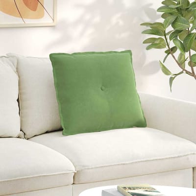 vidaXL - Rugkussen - Lichtgroen - 60 - x - 50 - cm - Corduroy - stof