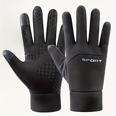 Winter fleece gevoerde handschoenen - unisex - touchscreen - maat L