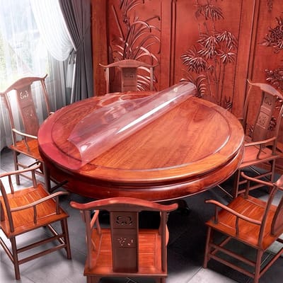Transparant Tafelkleed - Beschermhoes Ronde Tafel - Tafel Beschermen - 15 mm Dik - Diameter 130 cm - Transparant