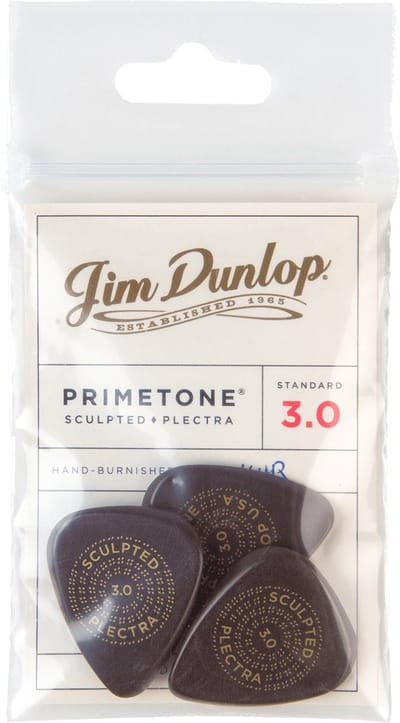 Jim Dunlop Primetone - Plectrums - Standard Smooth - Player's Pack 3 Stuks - 3,00 mm
