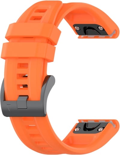 Siliconen bandje - geschikt voor Garmin Fenix 3 / 5X / 5X Plus / 6X / 6X Pro / 7X / 7X Pro / 8 (51 mm) / Quatix 3 / 6X / Tactix (7) / Enduro (2) / Descent Mk1 / Mk2(i) / Mk3i 51 mm / D2 / Delta PX / Mach 1 Pro / Epix Pro Gen 2 51 mm - oranje