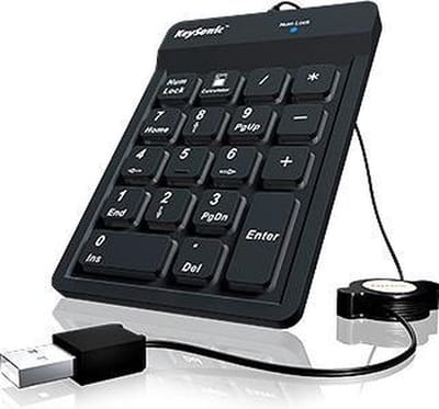 KeySonic ACK-118BK - Compact Toetsenbord - USB Aansluiting - Waterbestendig Silicone - Zwart