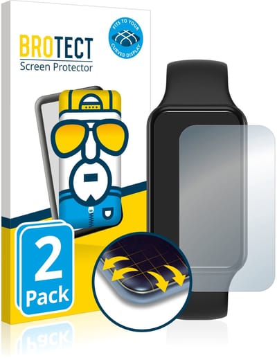 BROTECT - Screenprotector voor Huami Amazfit Band 7 - Folie Beschermfolie transparant volledig dekking - 2 Stuks