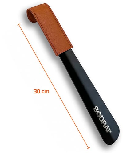 Sodrai® Schoenlepel Lang - 30 CM - RVS Schoentrekker Zwart - Extra Sterk & Duurzaam - Roestvrijstaal