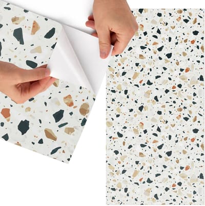 Tulup Meubelfolie - Aardewerk Meubel Wrap Folie - 75x150 cm - Beige Meubelfolie - Decoratiefolie Zelfklevend - Minimalist Meubelfolie - Meubelfolie Zelfklevend - Badkamer decoratie - Texturen
