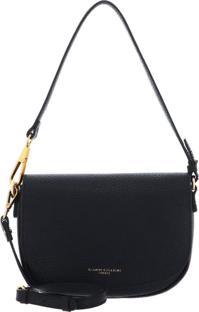 GIANNI CHIARINI Leren Schoudertas Brooke Crossbody Bag Nero Zwart