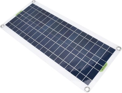 Zonnepaneel Batterijlader - Draagbaar Paneel - Buiten Opladen - IP65 Weerbestendig - 20W 21V - Zwart
