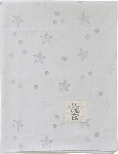 Pericles Donsovertrek Star 100 X 140 Cm Wit/grijs