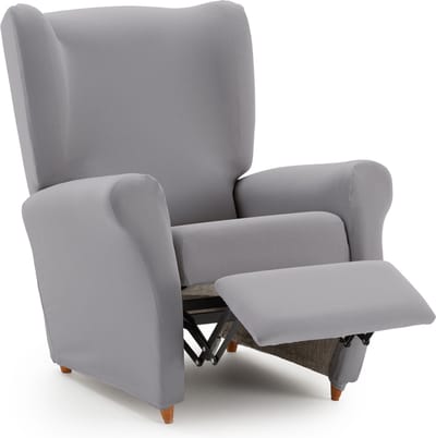 Belmarti® Recliner Hoes Anza 65cm tot 90cm - donkergrijs - luxe pasvorm - beschermt tegen slijtage en vlekken - premium stretchstof