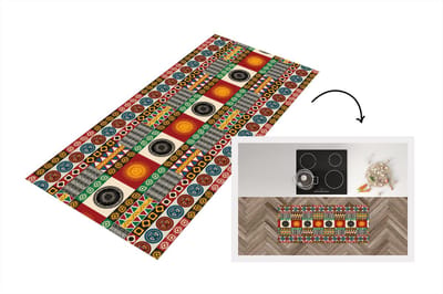 Keukenloper - Loper keuken - Patronen - Maya - Details - Zuid-Amerika - 120x50 cm - Keukenloper vinyl