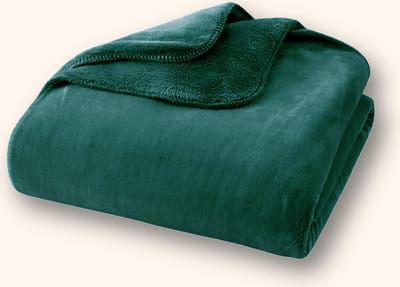 Plaids Cocooning - fleece deken - plaid - Cosy - Jasper groen - Superzachte fleece - 200 cm X 150 cm