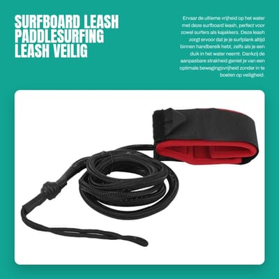 Dailygoods- Surfboard Leash 2.18m - Verstelbare Neopreenband - Veiligheidskoord - Geschikt voor Kajaks - Duurzaam PVC - Comfortabele Bevestiging - Paddle Leash