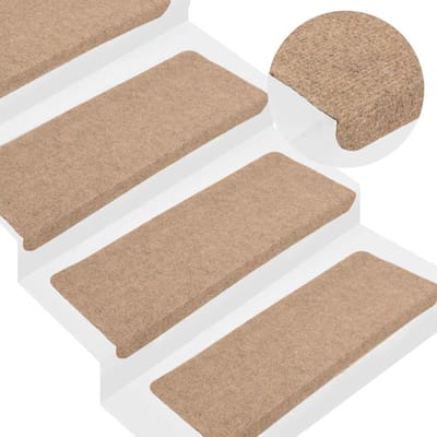 vidaXL - Trapmatten - zelfklevend - 30 - st - 65x24,5x3,5 - cm - beige