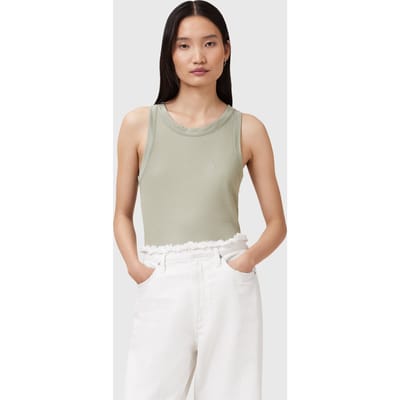 AllSaints Rina Ramskull Tank Abbey Stone Green Taglia: XS | Canottiere Outlet | Donna | Verde