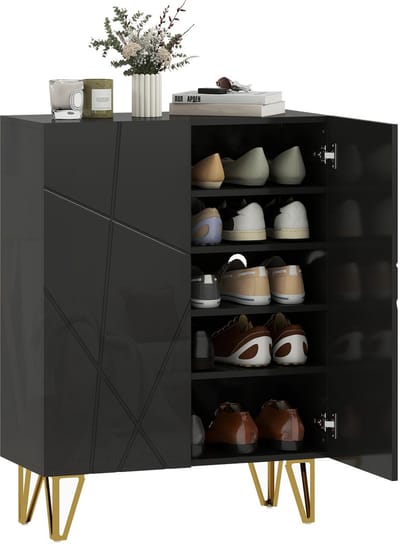 HOMCOM Schoenenkast Spaanplaat 72L x 31,5B x 95H cm Zwart