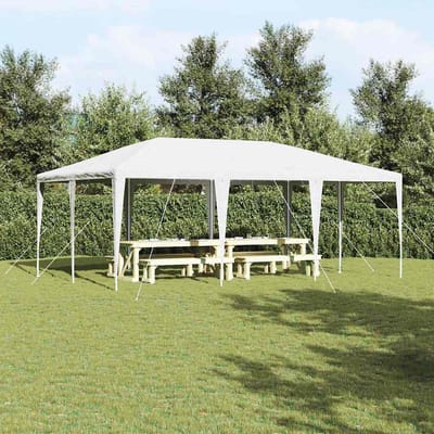 vidaXL - Partytent - Wit - 600 - x - 400 - x - 266 - cm - Polyethyleen - en - Staal