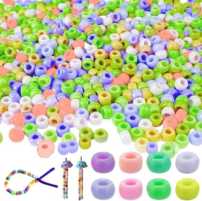 1800 Kleurige Pony Beads van 9mm voor DIY Armbanden, Enkelbandjes, Kettingen en Oorbellen Creatieve Set