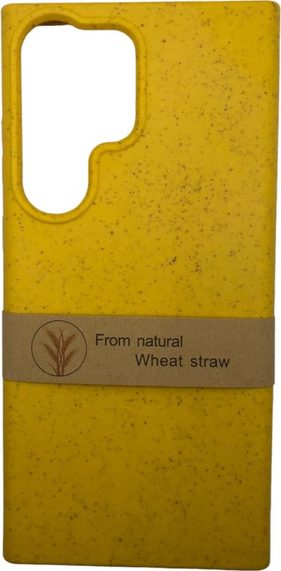 Biologisch Afbreekbaar Soft case hoesje - Duurzaam Afbreekbaar Milieuvriendelijk Back Cover - Geschikt voor Samsung Galaxy S22 Ultra / S23 Ultra - Geel