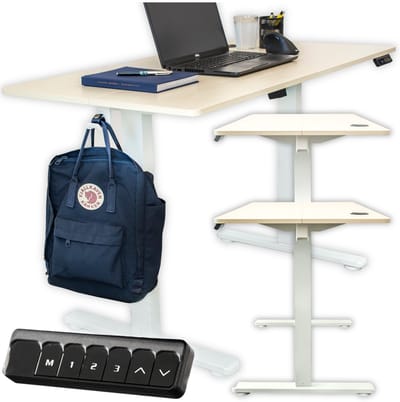 Becke - Verstelbaar Elektrisch Bureau - 120x60cm - Stil Motor - Ergonomisch