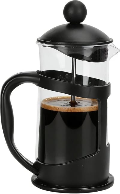 Handmatige French Press voor Koffie en Thee - Hittebestendige Borosilicaat Filterkan (350ML) voor Perfecte Bereiding