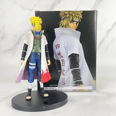 Figurine Anime Naruto Bandai 20cm Shippuden Uchiha Sasuke Hatake Kakashi Namikaze Minato Figurine d'Action Modèle de Collection Jouets Cadeaux