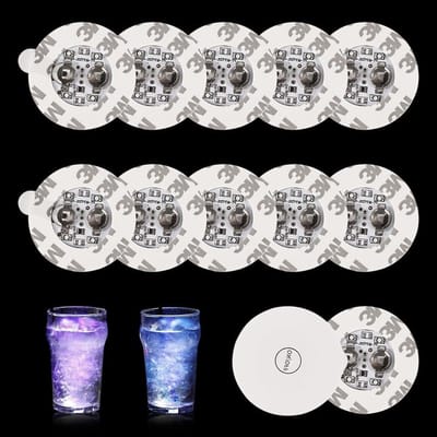 Set van 12 LED Lichtstickers - Kleurwisseling & Zelfklevend voor Decoratie