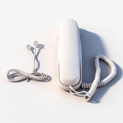 Dailygoods- Wandtelefoon met verlichte toetsen - Bekabelde Telefoonhouder - Pauzefunctie - Wandtelefoon voor thuis - Geschikt voor kantoor - Eenvoudig te bedienen - Vaste Telefoon