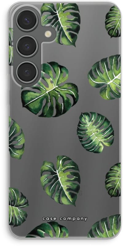 Case Company® - Hoesje geschikt voor Samsung Galaxy S24 Plus hoesje - Tropische bladeren - Soft Cover Telefoonhoesje - Bescherming aan alle Kanten en Schermrand