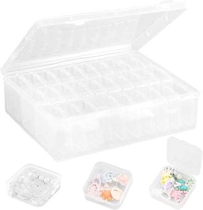 Opbergdoosjes met deksel - Transparant - Mini 5,5 x 5,5 x 2 cm - Kunststof Opbergbox Set - Voor Kleine Onderdelen