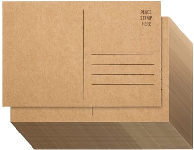 Dailygoods- Moederdagkaart Duurzaam Kraftpapier - 100 Blanco Ansichtkaarten - Perfect voor Aankondigingen - Uitnodigingen - Knutselideeën - 4x6 Inch
