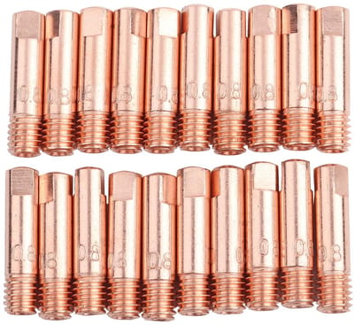 Dailygoods - koperen contactpunt - 20 stuks - uitstekende geleiding - 0.8 mm - lasaccessoires - voor MIG/MAG lasbranders