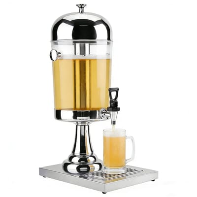 Dailygoods- Drankdispenser 8L - Roestvrij staal - Sapmachine - Koel/warm - Voor buffet/hotel/bar - Afmetingen 21,5 x 26,5 cm - Sapdispenser