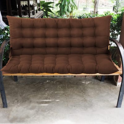 Tuinkussens Bank - Schommelkussen Terras - Buiten Ontspannen - Dikke Vulling - 120 x 100 cm - Bruin