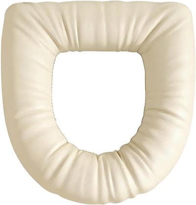 Toiletbril Kussen - Verhoogd Toiletcomfort - Ontspannen Toiletbezoek - Vlekbestendig Kunstleer - Universele Pasvorm - Wit