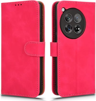 Coverup Hoesje - Geschikt voor OnePlus 12R Hoesje - Coverup Book Case - Roze