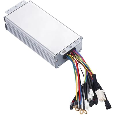 Contrôleur de Vélo Électrique Alliage d'Aluminium 30A Contrôleur de Vitesse à Onde Sinusoïdale avec Fil de Lumière pour Conversion de Vélo gray