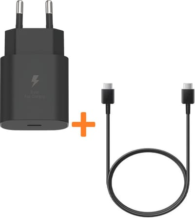 Snellader met USB-C Oplader geschikt voor Samsung S22/S21/S20/Plus/Ultra/S10/A52/A53/A22/A13/A32/S9/A51/A41/A42 - Quick Charge 25W - USB Adapter met USB-C Kabel