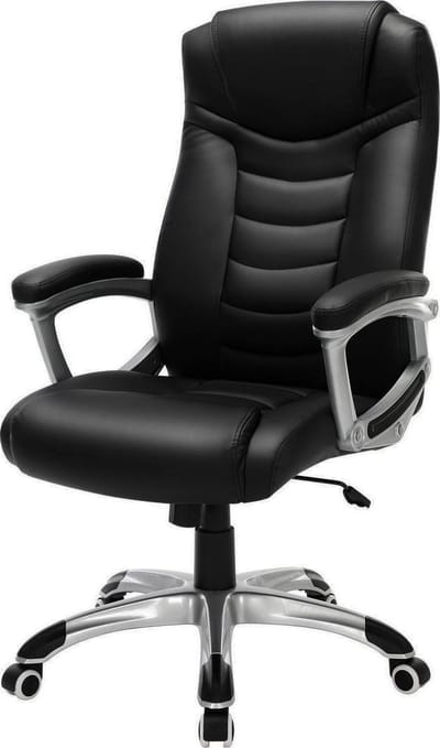 Bureaustoel - Versterkte Wielen – Ergonomisch - Zwart